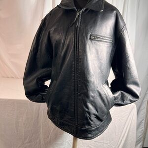 Men's Classic Black Leather Jacket